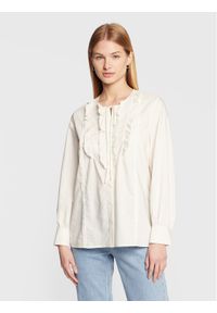 Olsen Koszula Festive Spirit 12001756 Biały Regular Fit. Kolor: biały. Materiał: bawełna, lyocell
