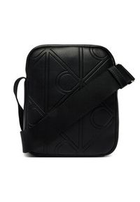 Calvin Klein Saszetka Emblem Aop Emboss Reporter LV04D3331G Czarny. Kolor: czarny. Materiał: skóra #4