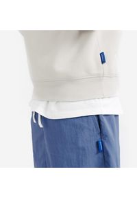 Decathlon - Bluza męska Elementals okrągły dekolt. Kolor: beżowy. Materiał: poliester, elastan, tkanina, prążkowany, bawełna, materiał #1