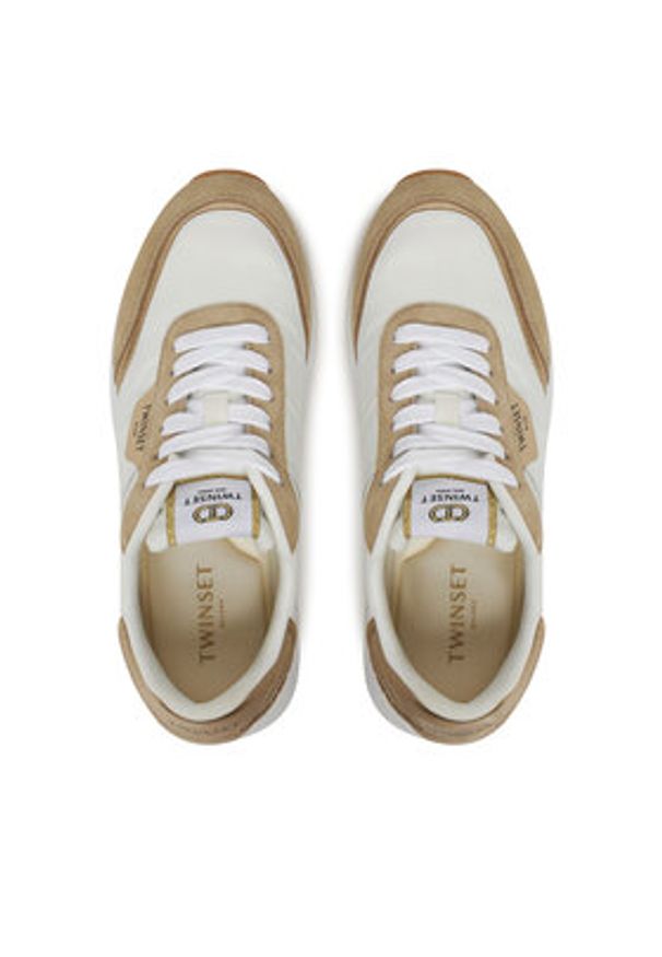 TwinSet - TWINSET Sneakersy 251TCP022 Biały. Kolor: biały. Materiał: materiał