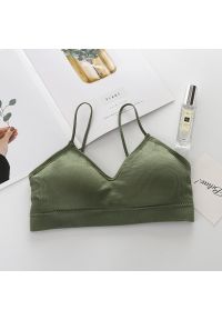 Intica - Braletka usztywniana bez fiszbin do codziennych stylizacji Gertha. Kolor: zielony. Materiał: materiał