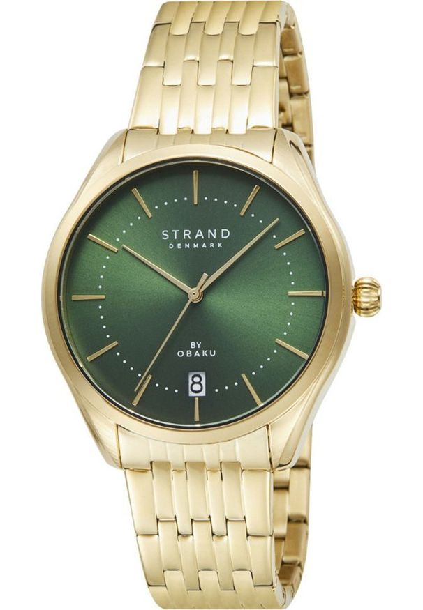 Zegarek Strand Zegarek męski Strand S741GDGESG złoty. Kolor: złoty