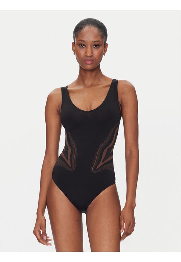 Wolford Body Thermal 77118 Czarny Slim Fit. Kolor: czarny. Materiał: syntetyk