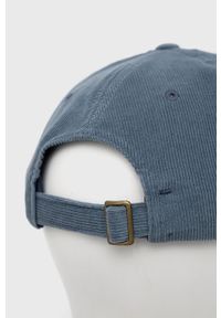Brixton czapka bawełniana kolor granatowy gładka. Kolor: niebieski. Materiał: bawełna. Wzór: gładki