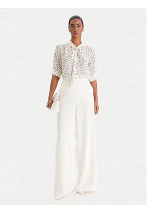 Luisa Spagnoli Bluzka Barcolana 543049 Écru Regular Fit. Materiał: jedwab