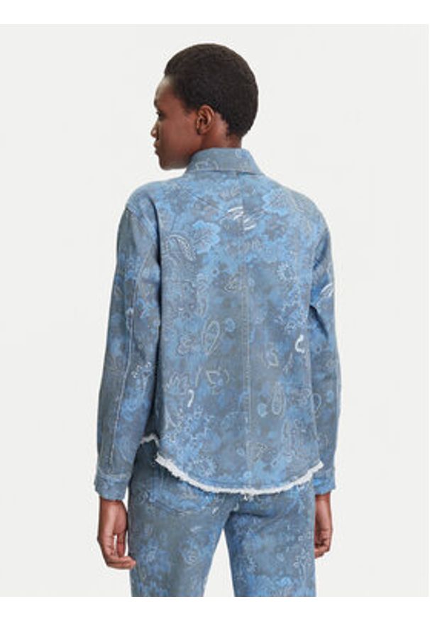 Desigual Koszula jeansowa Pasleyblue 25WWEW68 Niebieski Loose Fit. Kolor: niebieski. Materiał: bawełna