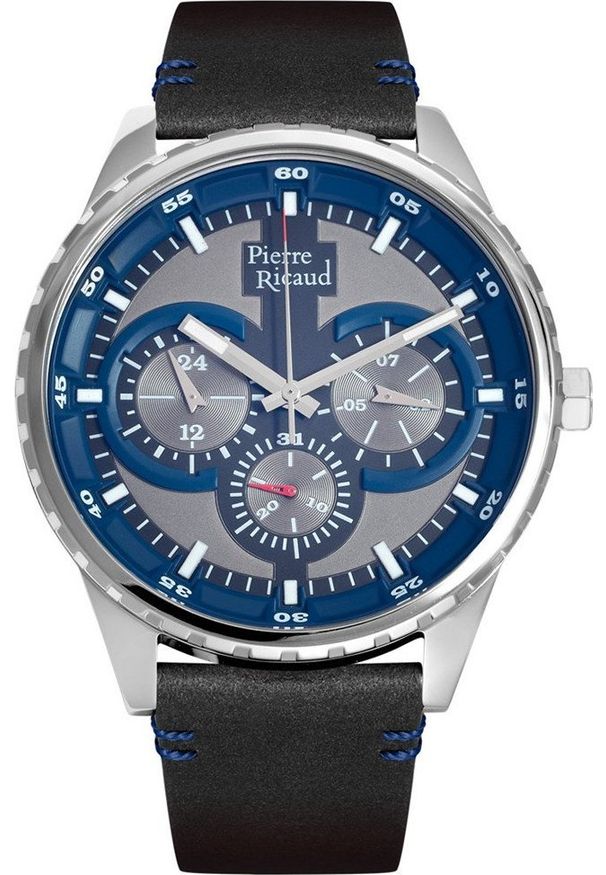 Zegarek Pierre Ricaud Zegarek męski Pierre Ricaud P60031.5N15QF czarny. Kolor: czarny