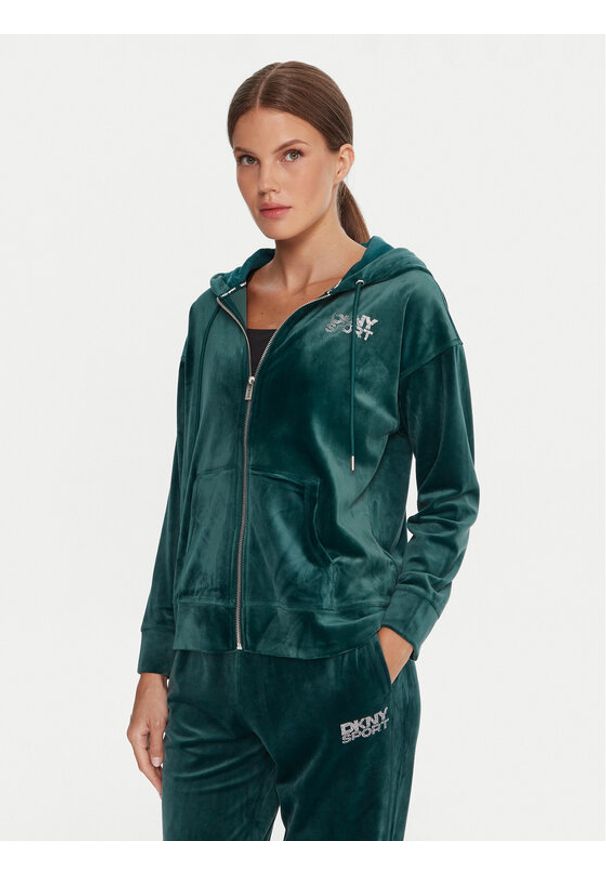 DKNY Sport Bluza DP5J9634 Zielony Regular Fit. Kolor: zielony. Materiał: syntetyk. Styl: sportowy