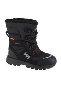 Buty Helly Hansen Silverton Winter Boots Jr 11759-990 czarne. Zapięcie: sznurówki. Kolor: czarny. Materiał: guma, puch. Technologia: Primaloft