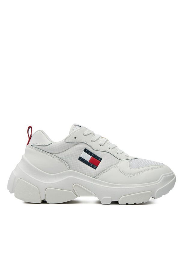 Tommy Jeans Sneakersy Tjw Lightweight Hybrid Runner EN0EN02580 Écru. Materiał: skóra