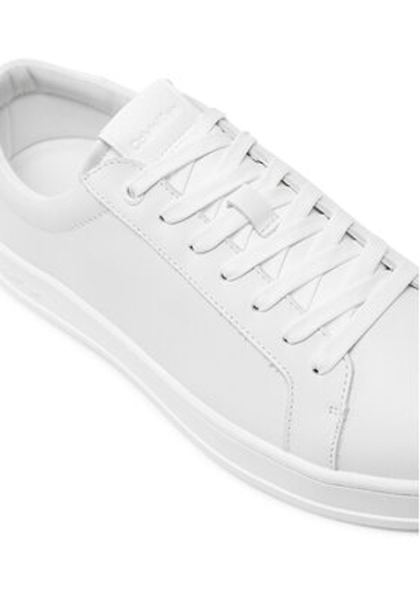 Calvin Klein Sneakersy Low Top Lace Up HM0HM01546 Biały. Kolor: biały. Materiał: skóra