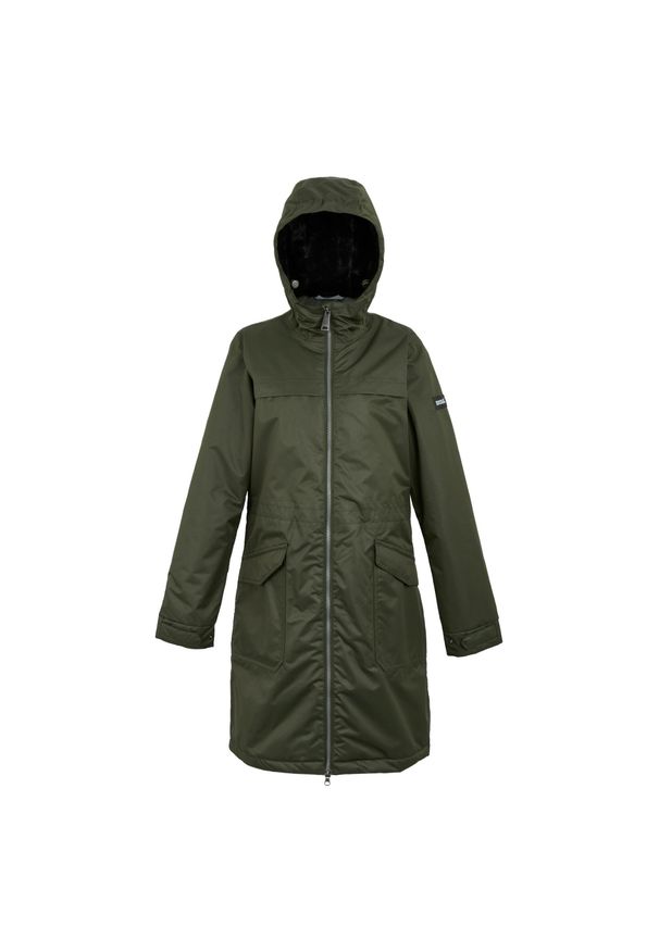 Regatta - Kurtka Wodoodporna Damska Romine II. Kolor: czarny, wielokolorowy, zielony. Sport: turystyka piesza