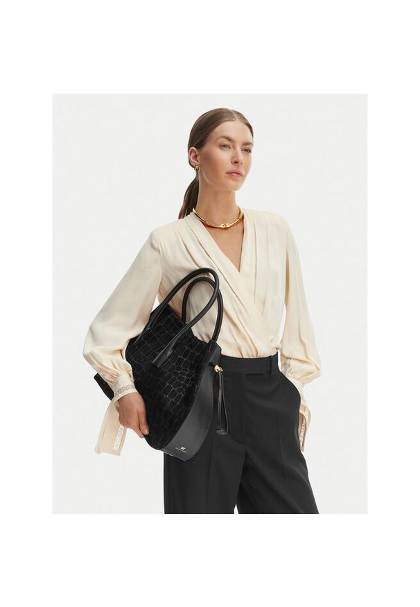 Torebka Elisabetta Franchi. Kolor: czarny