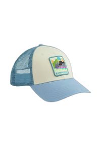 KATHMANDU - Czapka Trucker Kathmandu Low V2. Kolor: beżowy, niebieski, wielokolorowy