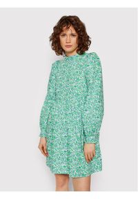 Vila Sukienka codzienna Flow 14077432 Zielony Regular Fit. Okazja: na co dzień. Kolor: zielony. Materiał: bawełna. Typ sukienki: proste. Styl: casual