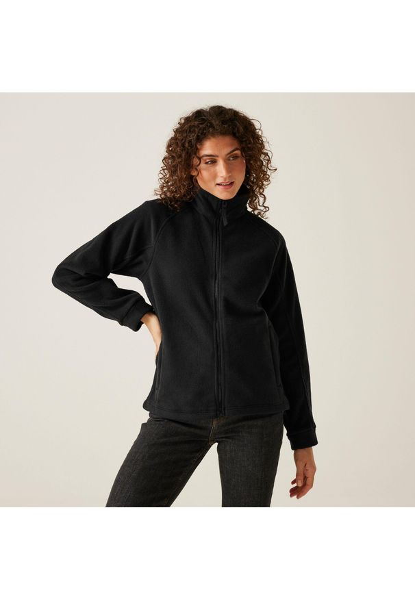 Regatta - Damski polar Thor III z pełnym zamkiem błyskawicznym. Kolor: czarny. Materiał: polar. Sezon: zima