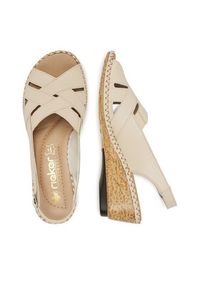 Rieker Sandały 66189-60 Beżowy. Kolor: beżowy. Materiał: syntetyk, skóra #6