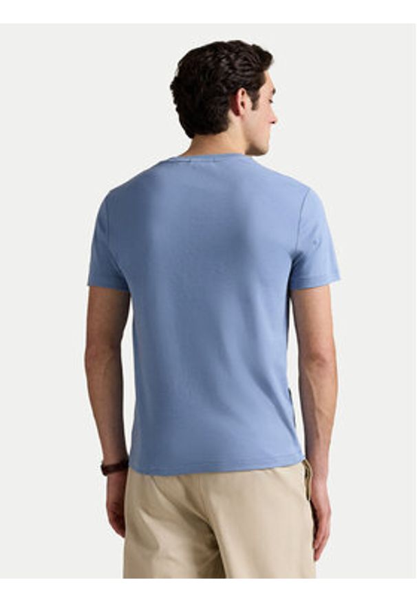 Polo Ralph Lauren T-Shirt 710740727095 Niebieski Custom Slim Fit. Typ kołnierza: polo. Kolor: niebieski. Materiał: bawełna