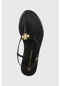 Tory Burch sandały skórzane Capri 90555-004 damskie kolor czarny. Zapięcie: klamry. Kolor: czarny. Materiał: skóra. Obcas: na obcasie. Wysokość obcasa: niski #3