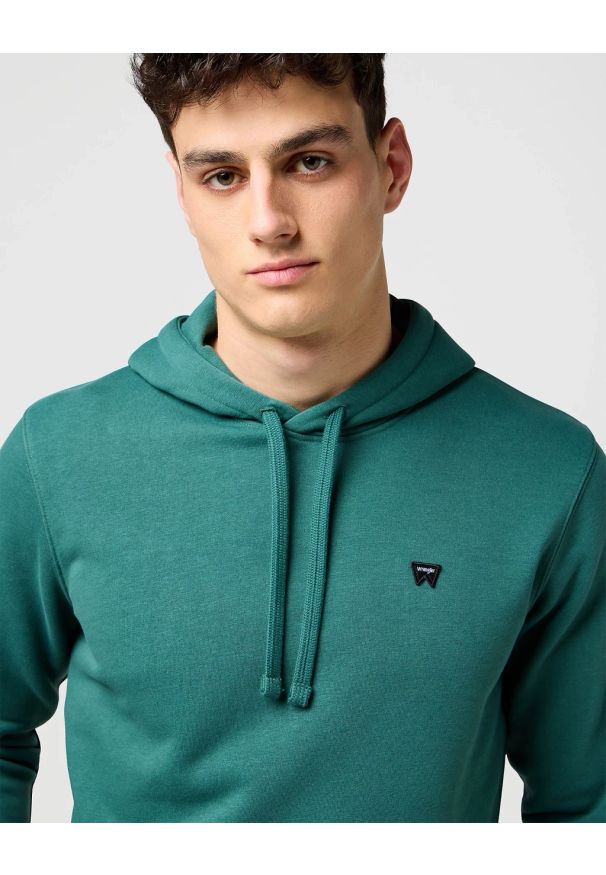 Wrangler - MESKA BLUZA WRANGLER SIGN OFF HOODIE BISTRO GREEN 112371458