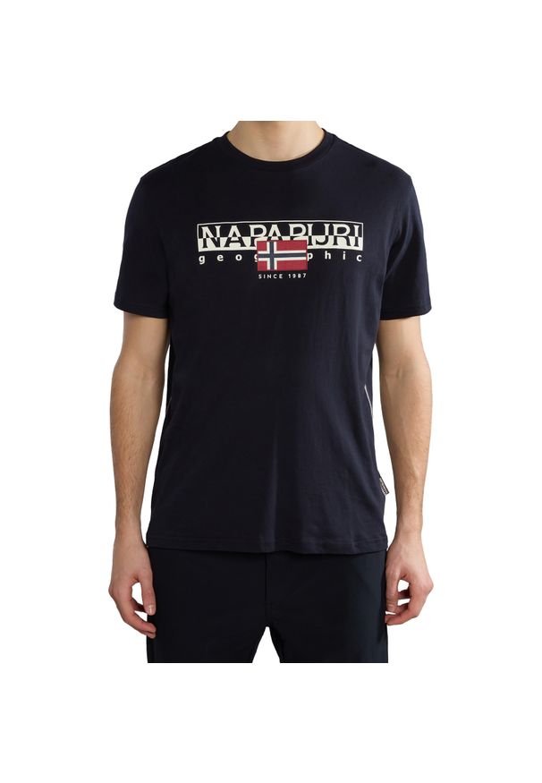 Napapijri - Koszulka crop top Mężczyzna NAPAPIJRI. Kolor: wielokolorowy, czarny. Sport: turystyka piesza