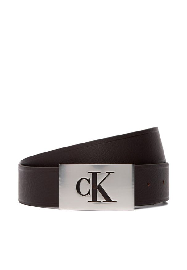 Calvin Klein Pasek Ssnl Mono Plaque 35Mm Fixed LV04D7086G Brązowy. Kolor: brązowy. Materiał: skóra