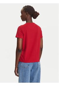 Tommy Jeans T-Shirt Essential DW0DW21404 Czerwony Regular Fit. Kolor: czerwony. Materiał: bawełna #5