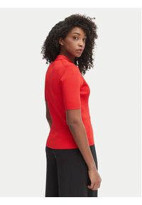 TOMMY HILFIGER - Tommy Hilfiger Kardigan WW0WW48482 Czerwony Slim Fit. Kolor: czerwony. Materiał: wiskoza #3