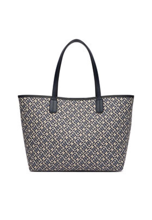 TOMMY HILFIGER - Tommy Hilfiger Torebka Th Icon Tote Jacquard AW0AW18889 Niebieski. Kolor: niebieski