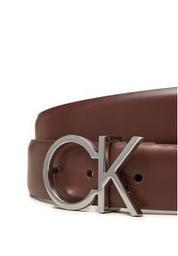 Calvin Klein Pasek Damski K60K610157 Brązowy. Kolor: brązowy. Materiał: skóra