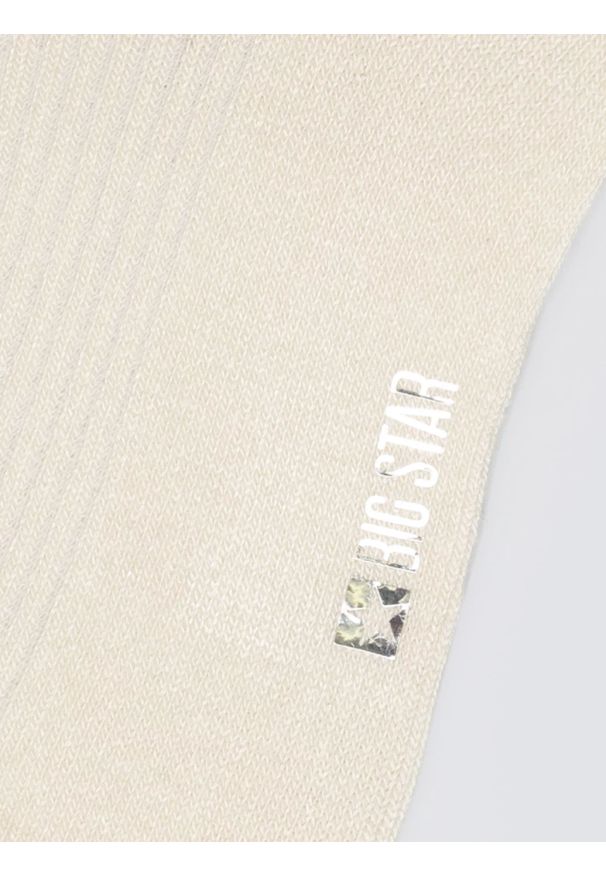 Big-Star - Stopki damskie z wiskozy z sercem białe Lovelia 100. Kolor: biały. Materiał: wiskoza