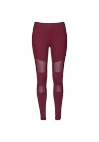 Urban Classics - Damskie legginsy Urban Classic mesh. Kolor: czerwony. Materiał: mesh #1