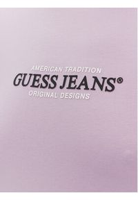 Guess Jeans T-Shirt W4YI03 J1314 Fioletowy Slim Fit. Kolor: fioletowy. Materiał: bawełna #5