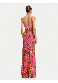 Versace Jeans Couture Sukienka letnia 78HAO900 Różowy Regular Fit. Kolor: różowy. Materiał: wiskoza. Sezon: lato