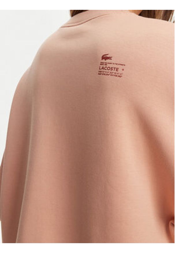 Lacoste Bluza SF5614 Pomarańczowy Oversize. Kolor: pomarańczowy. Materiał: bawełna