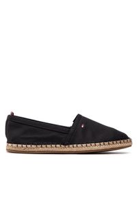 TOMMY HILFIGER - Tommy Hilfiger Espadryle Basic Flat FW0FW06497 Czarny. Kolor: czarny. Materiał: materiał