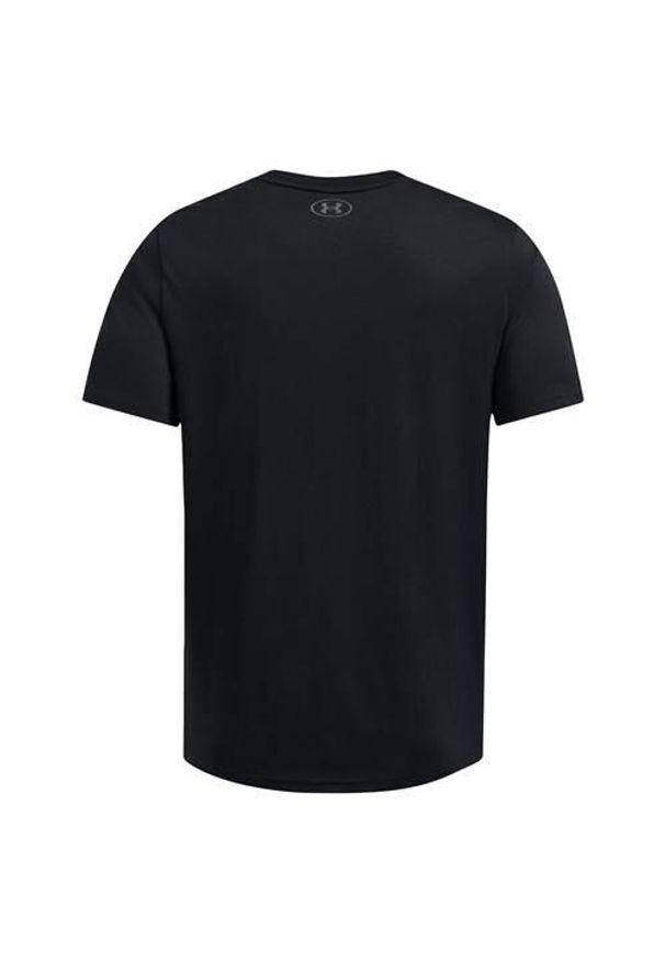 Koszulka sportowa męska Under Armour Project Rock. Kolor: czarny. Materiał: bawełna, poliester. Długość rękawa: krótki rękaw. Długość: krótkie