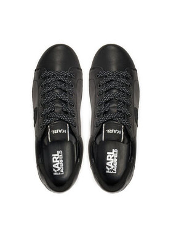 Karl Lagerfeld - KARL LAGERFELD Sneakersy KL64530N Czarny. Kolor: czarny. Materiał: skóra