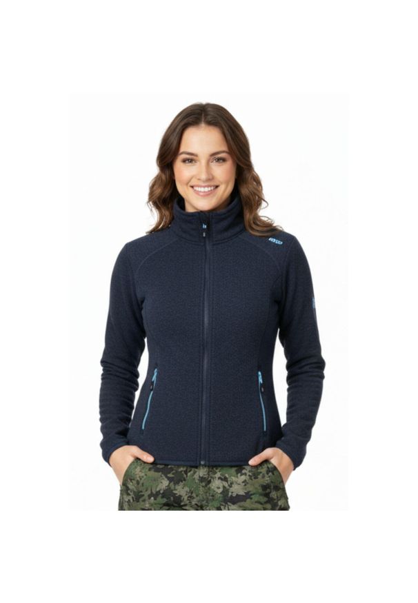 Bluza turystyczna damska CMP. Kolor: niebieski. Materiał: poliester. Styl: sportowy. Sport: turystyka piesza