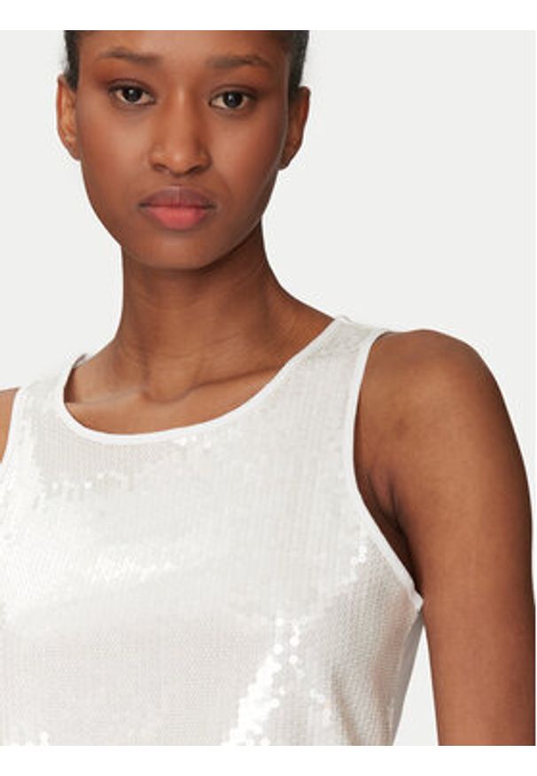 Marella Top Terzo 2513941124 Biały Slim Fit. Kolor: biały. Materiał: syntetyk, bawełna