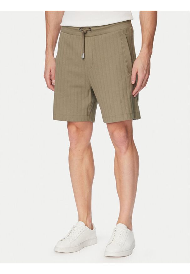 JOOP! Szorty materiałowe Juanito 30104273 Zielony Regular Fit. Kolor: zielony. Materiał: bawełna