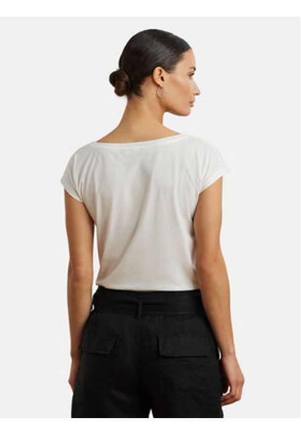 Lauren Ralph Lauren - LAUREN RALPH LAUREN T-Shirt 200971072002 Biały Relaxed Fit. Kolor: biały. Materiał: bawełna
