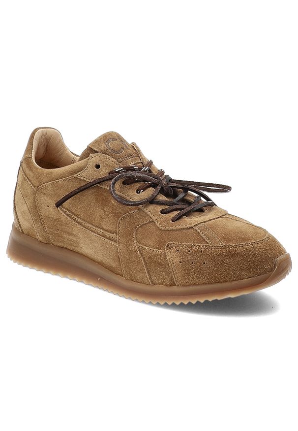 CheBello - Brązowe Sneakersy Chebello Modne Welurowe Obuwie Damskie. Okazja: na co dzień. Kolor: brązowy. Materiał: welur. Styl: casual, klasyczny, elegancki