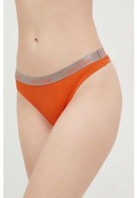 Calvin Klein Underwear stringi kolor pomarańczowy. Kolor: pomarańczowy