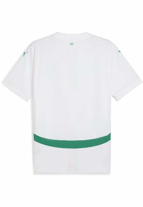 Puma - Męska koszulka domowa Senegal 2025 PUMA White Sport Green. Kolor: biały, wielokolorowy, zielony. Wzór: aplikacja