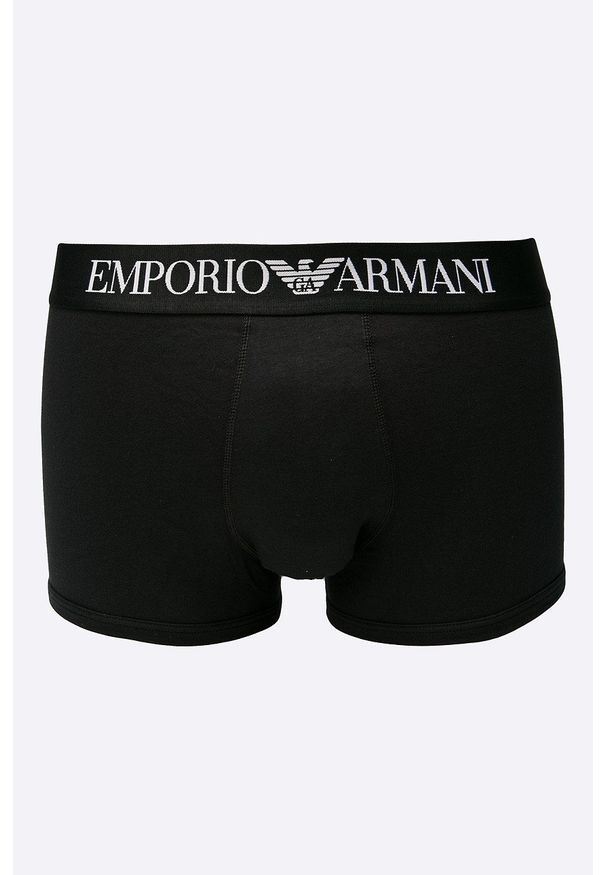 Emporio Armani Underwear - Bokserki. Kolor: czarny. Materiał: bawełna, dzianina, elastan. Wzór: gładki