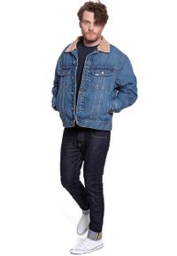 Lee - KURTKA JEANSOWA LEE STORM RIDER JKT MID STONE L88YRDFJ. Materiał: jeans