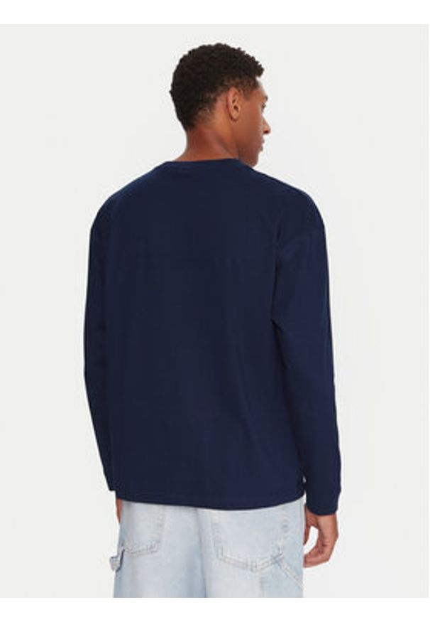 Reebok Longsleeve RK25155CCM Granatowy Regular Fit. Kolor: niebieski. Materiał: bawełna. Długość rękawa: długi rękaw