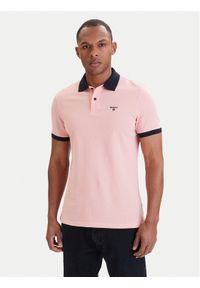 Barbour Polo Lynmouth MML1449PI95 Różowy jasny Regular Fit. Typ kołnierza: polo. Kolor: różowy. Materiał: bawełna #1