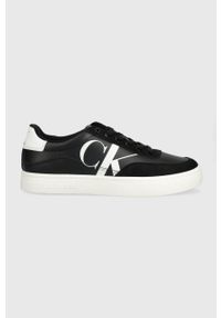 Calvin Klein Jeans sneakersy skórzane CLASSIC CUPSOLE LACEUP MIX LTH kolor czarny YM0YM00713. Nosek buta: okrągły. Zapięcie: sznurówki. Kolor: czarny. Materiał: skóra #1